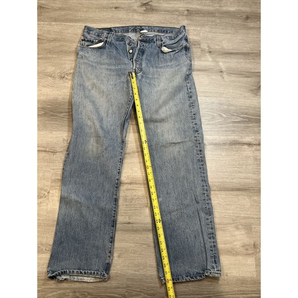 Levis 501 Jeans Mens 36x32 Made in Mexico‎ Blue Button Fly Medium Wash Denim - Picture 6 of 7